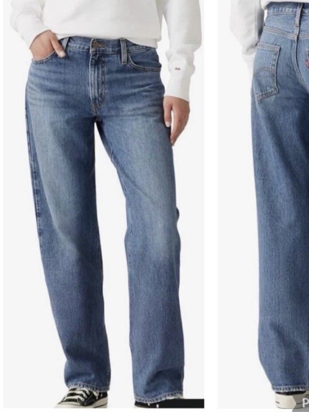 Levis 94 BAGGY Jeans 26 Worn & Broken In comfy denim High rise 31 inch inseam
